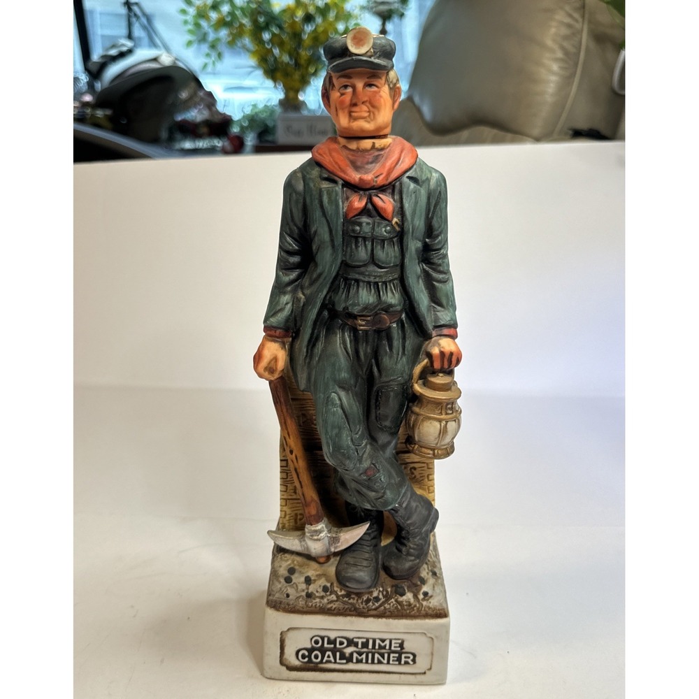 VTG Old Commonwealth Pappy Van Winkle Whiskey Old Time Coal Miner Decanter LE